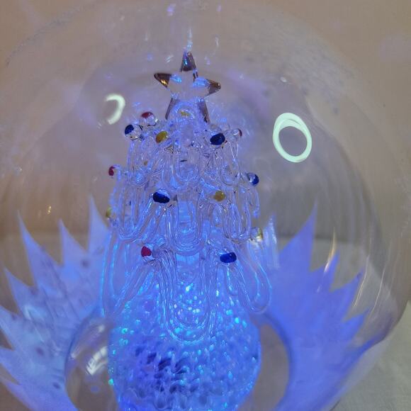 Gerson LED Glass Christmas Tree Ornament 5.5” Color Changing Lighted NIB - Picture 6 of 8
